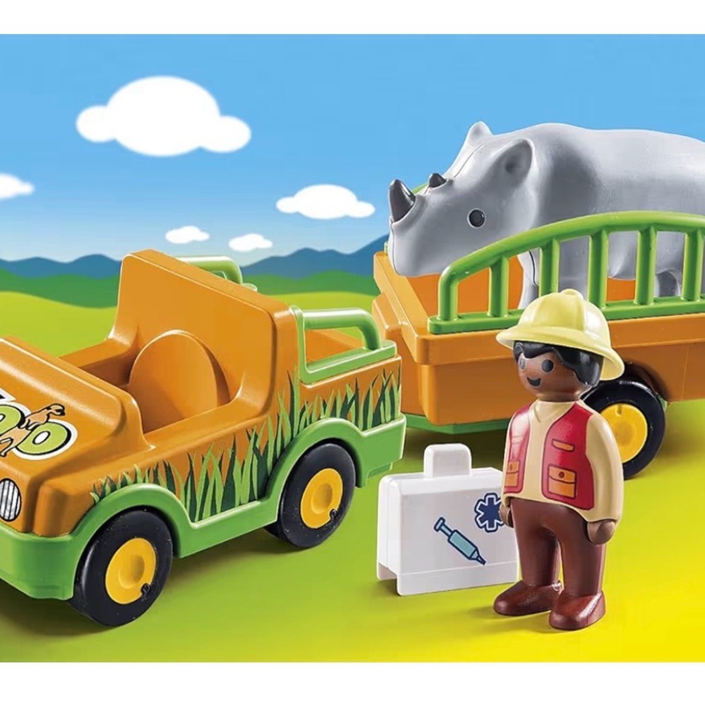Playmobil 1.2.3 Zoo Playset with Blue Slide - Picture 13 of 16